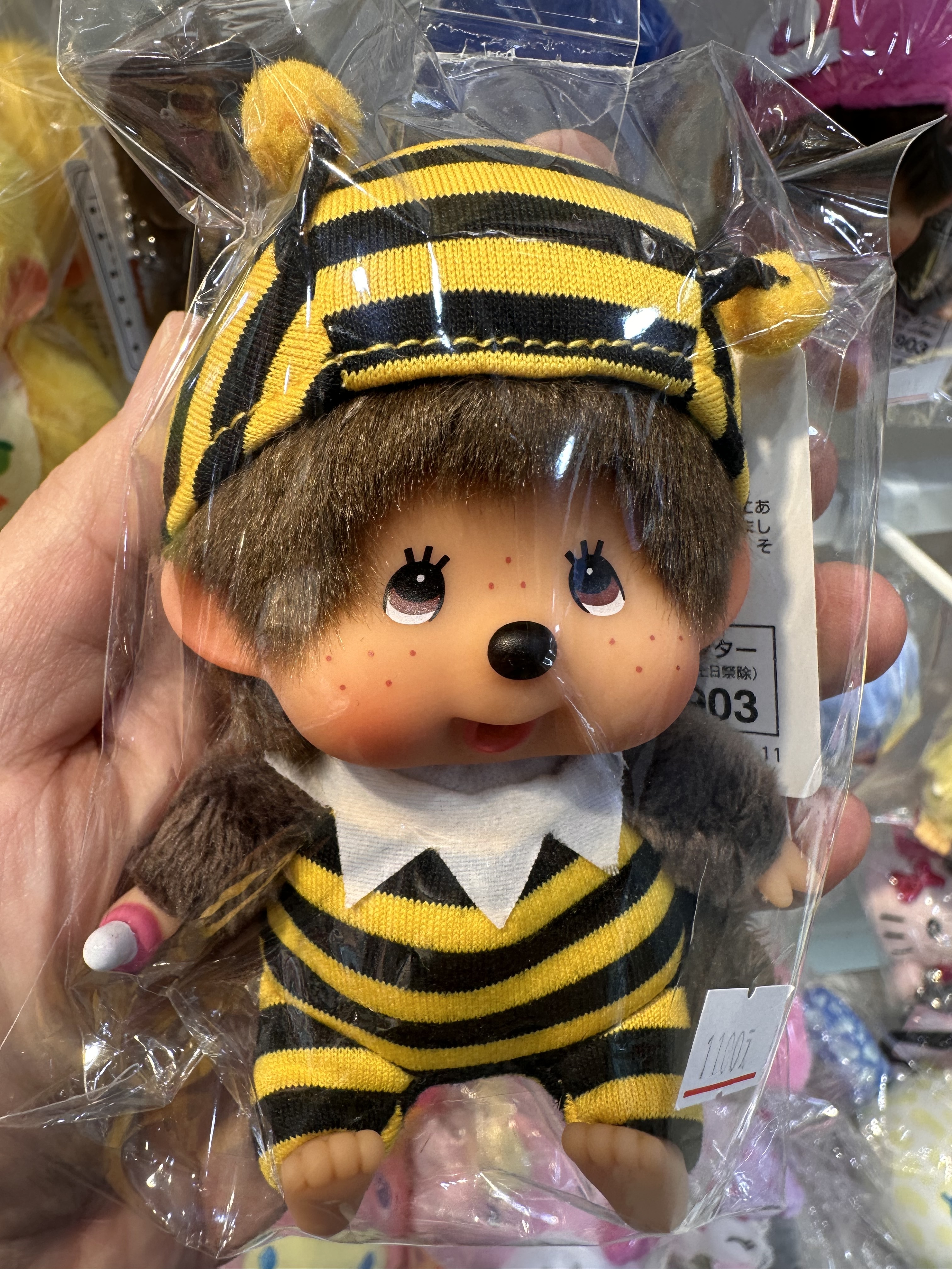 日本限定 夢奇奇 monchhichi 小蜜蜂吊飾