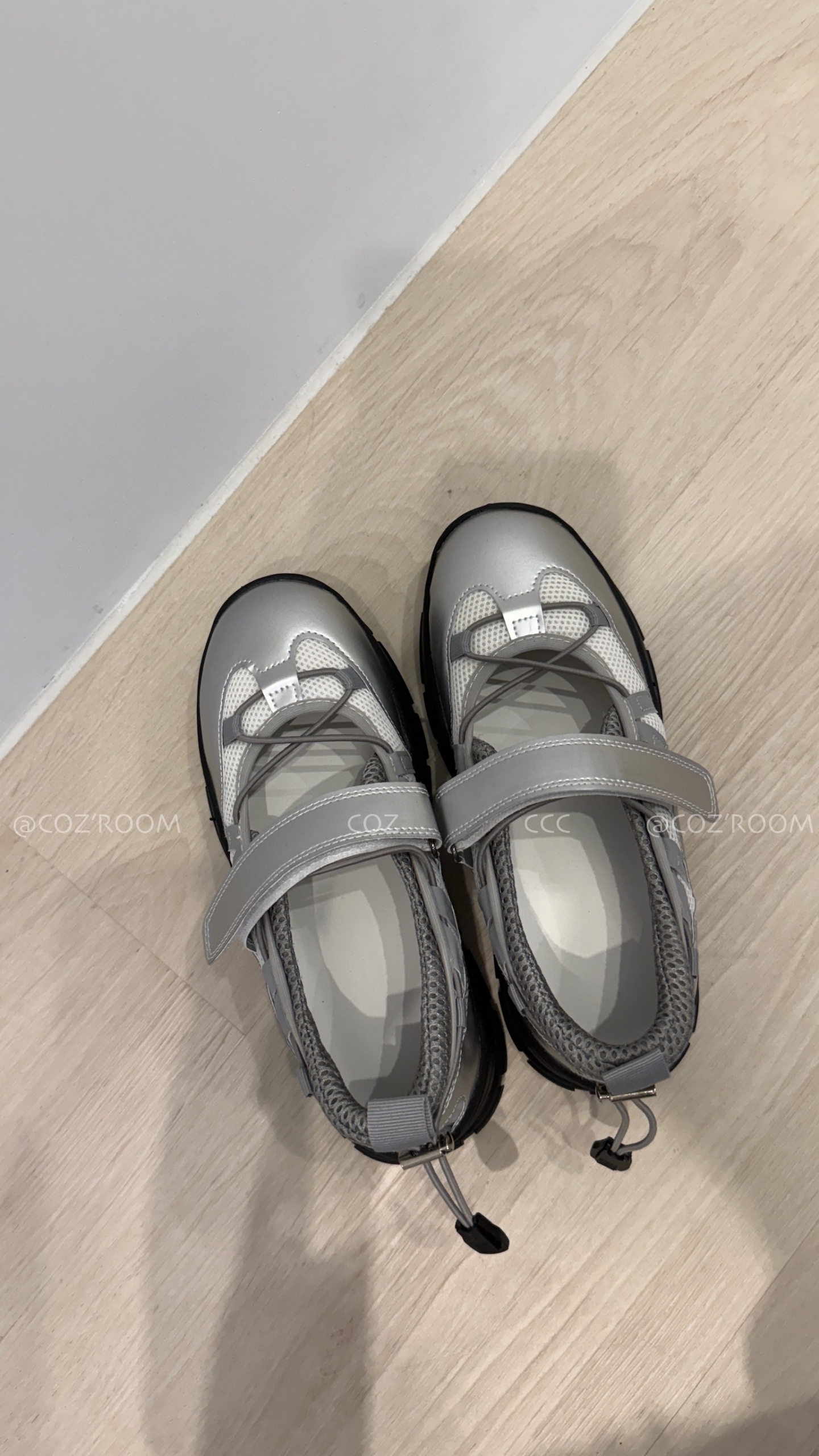 軟底時髦銀色芭蕾鞋 (size:35-40) _48001