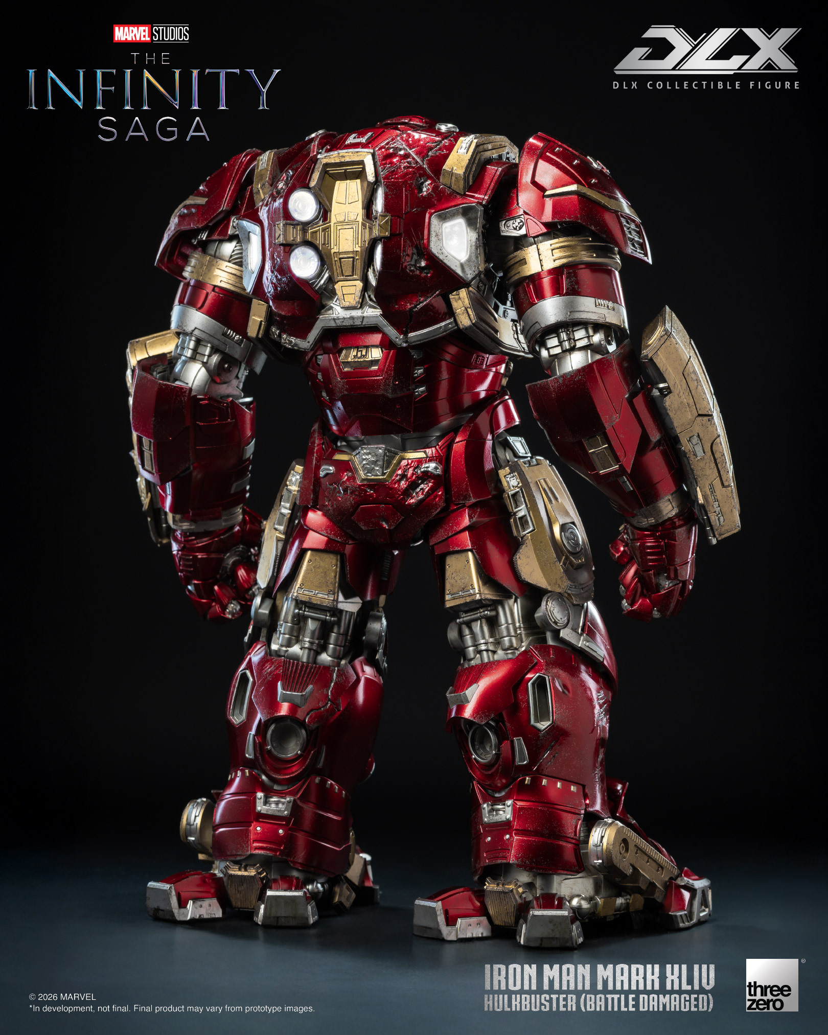 [訂金] (本地包郵) Threezero : DLX鋼鐵俠Mark 44 "反浩克裝甲"（戰損版）
