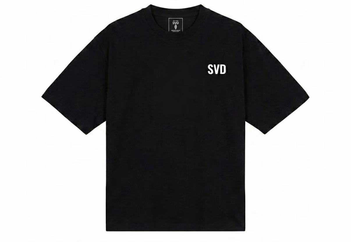 SD260617-A6-SUNVDAE竹纖維印花圓領短袖t恤-黑色