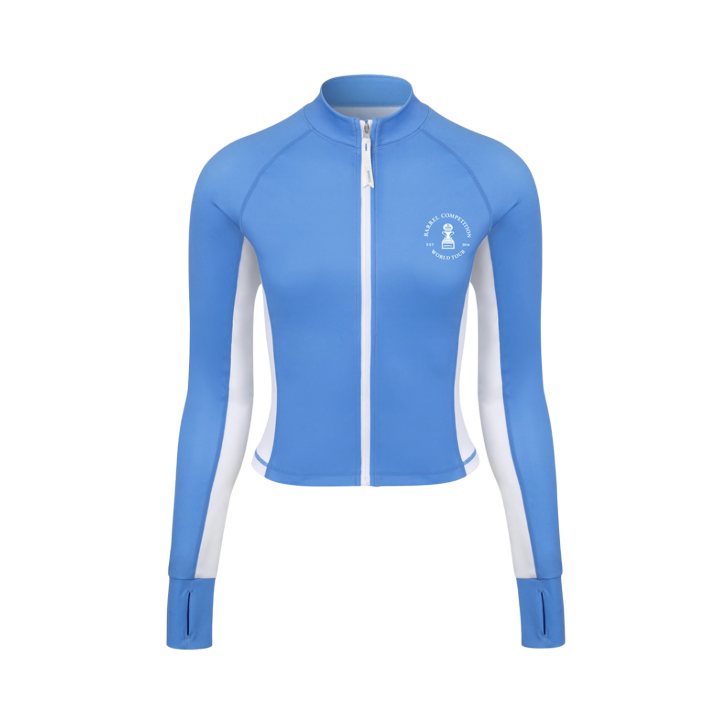 ▲BARREL NAUTICAL 航海 女款短版拉鍊防曬衣 LIGHT BLUE