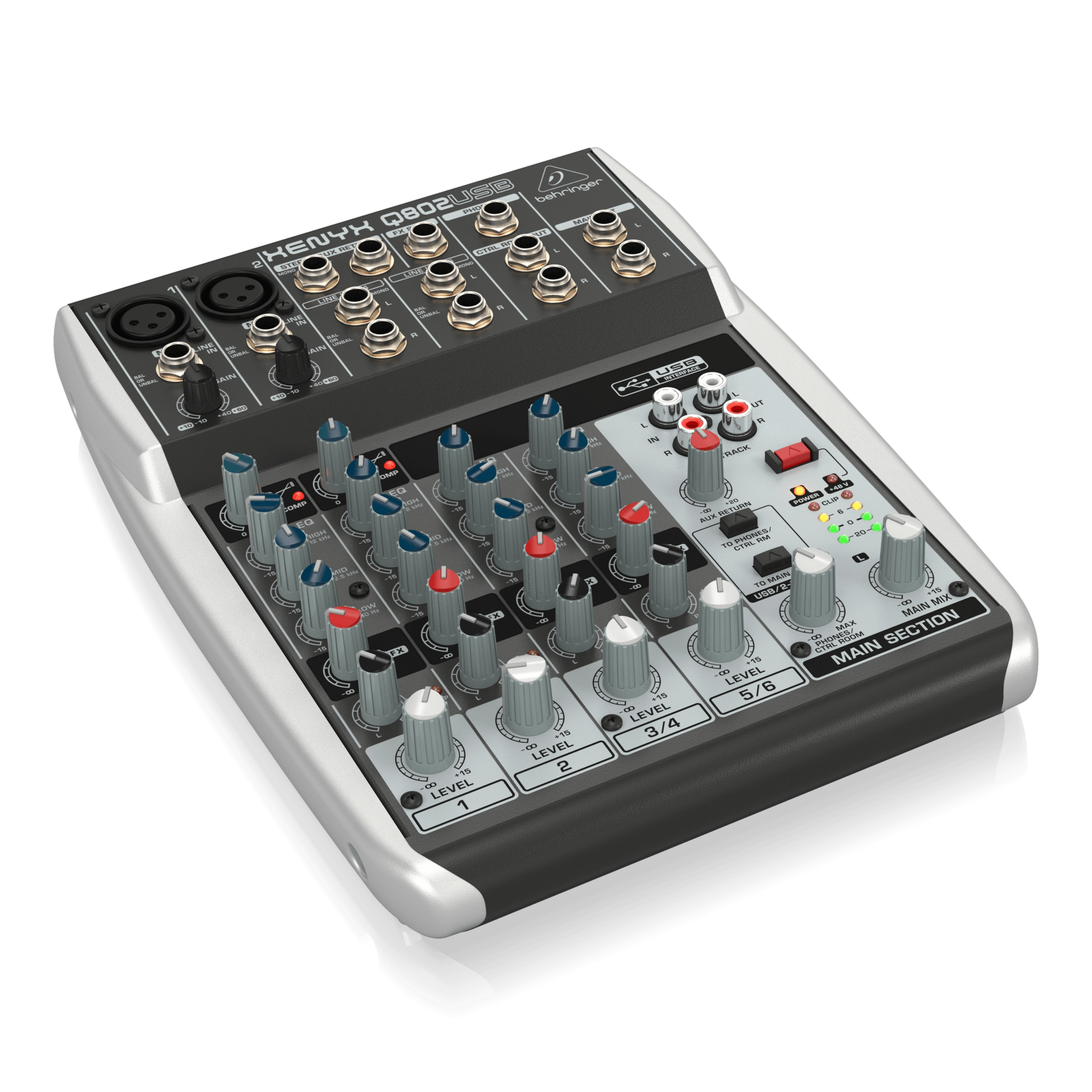 【美品】ベリンガー Behringer XENYX Q802USB Behringer XENYX Q802USB MIXER 錄音介面混音器