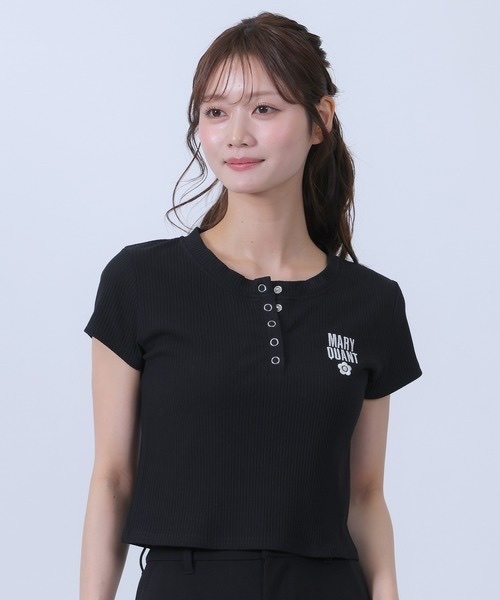 MARY QUANT / Henley Neck Pullover
