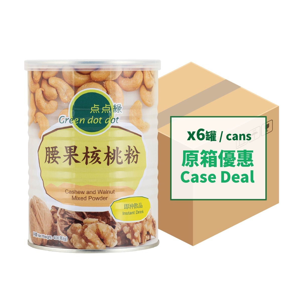 Greendotdot Cashew And Walnut Mixed Powder (400g X6)