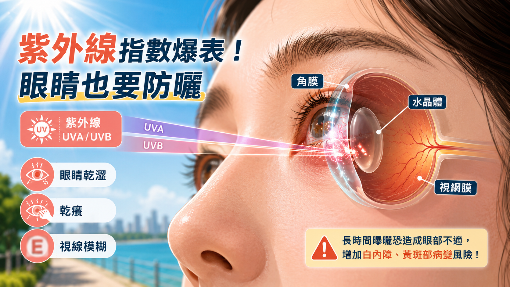 夏日眼睛灼傷?專家教你挑選抗UV400太陽眼鏡,遠離劣質墨鏡慢性傷害
