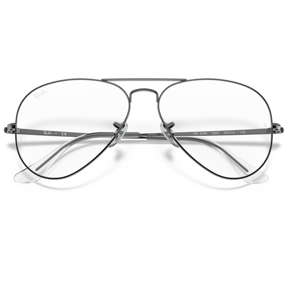 【RayBan】RB6489 2502-58mm 經典飛官框光學眼鏡(槍管灰色)