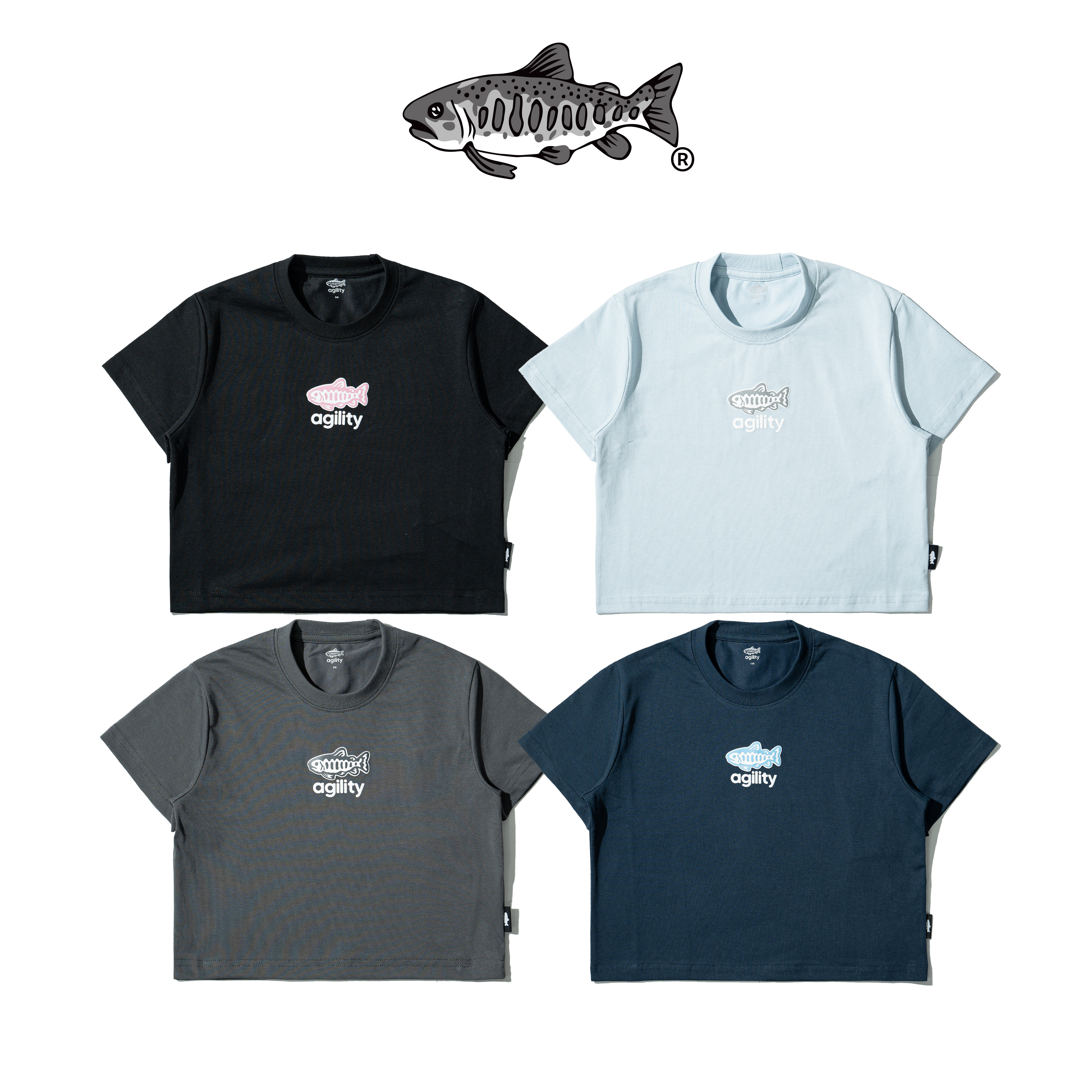 AGILITY CREW SP Logo Tee / Kid 童裝 簡化鮭魚 兒童短袖Tee [SPT-K-多件優惠]