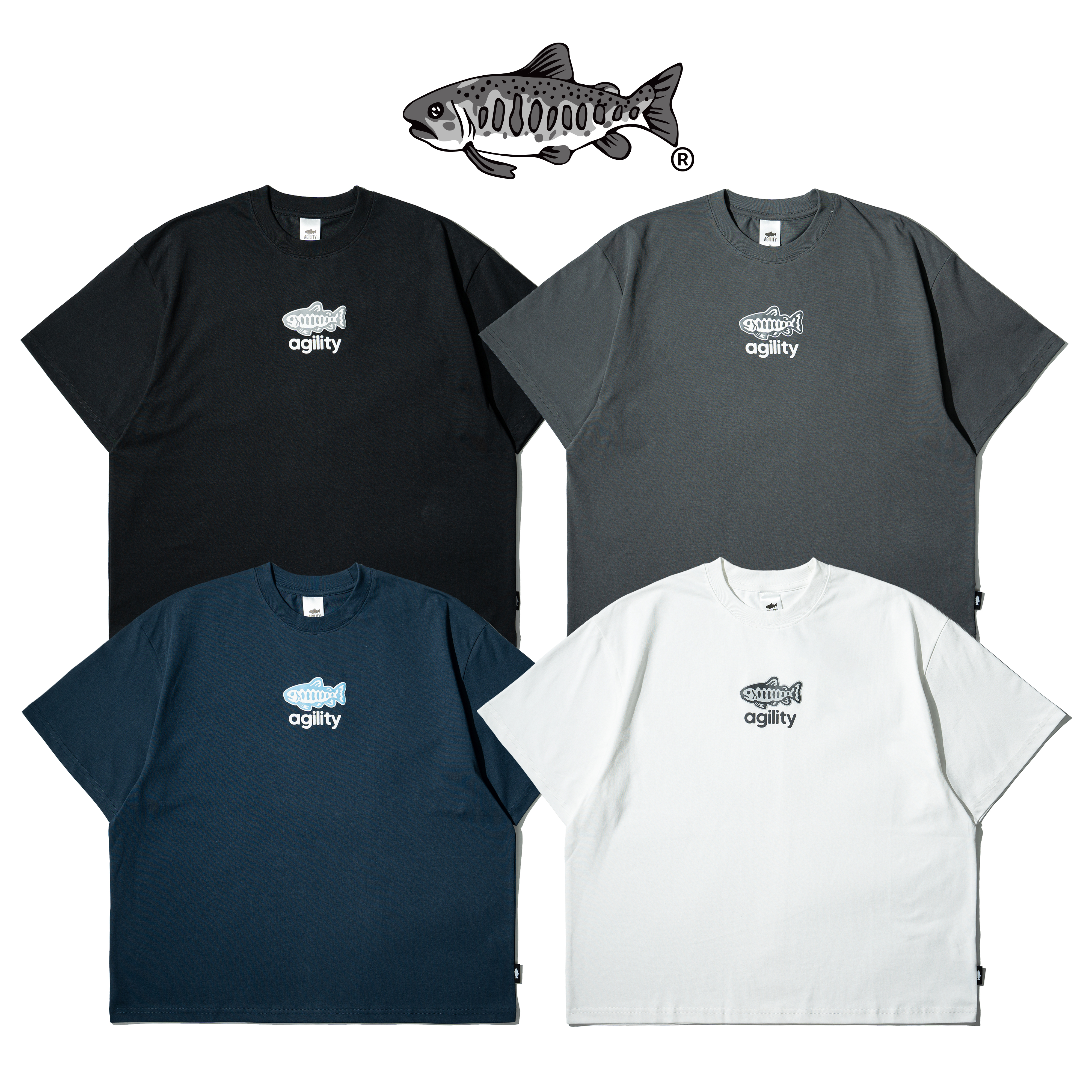 AGILITY CREW SP Logo Tee / 簡化鮭魚 短袖Tee [SPT-A]