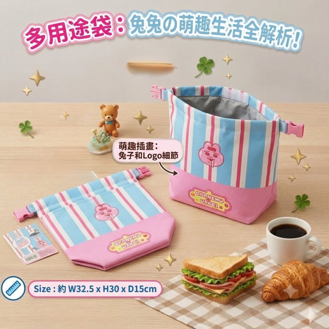 底褲兔 褲褲兔 多用途袋|午餐袋