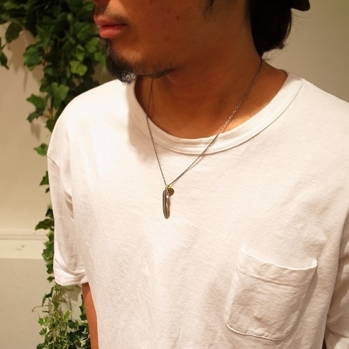 Atease - SMALL FEATHER 2SET NECKLACE [AN-FZ-S-2SET]