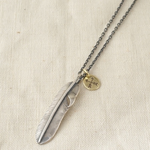 Atease - SMALL FEATHER 2SET NECKLACE [AN-FZ-S-2SET]