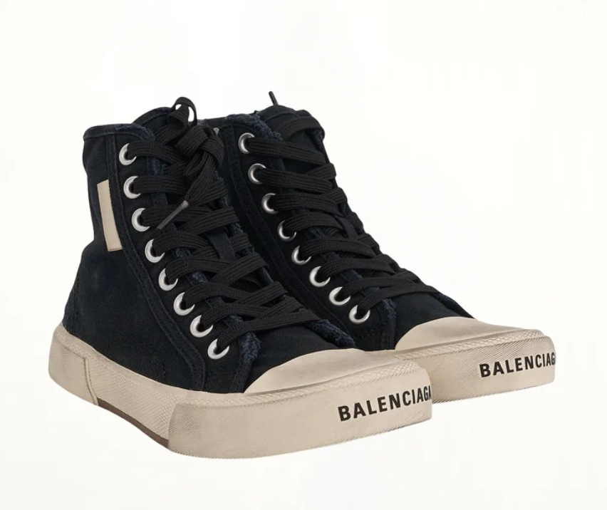 Balenciaga high top paris sneakers black