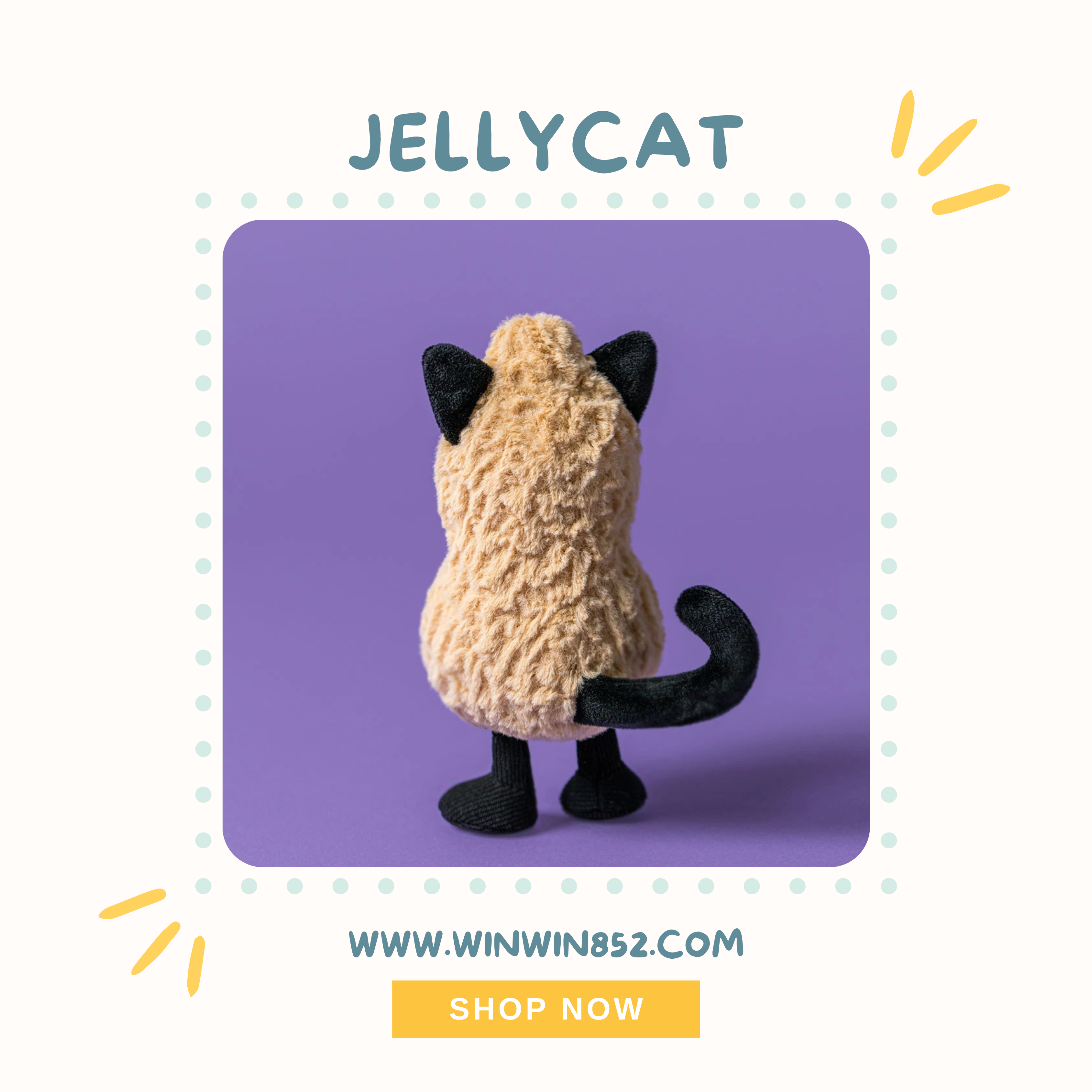 Jellycat Amuseables Peanut Cat Outfit
