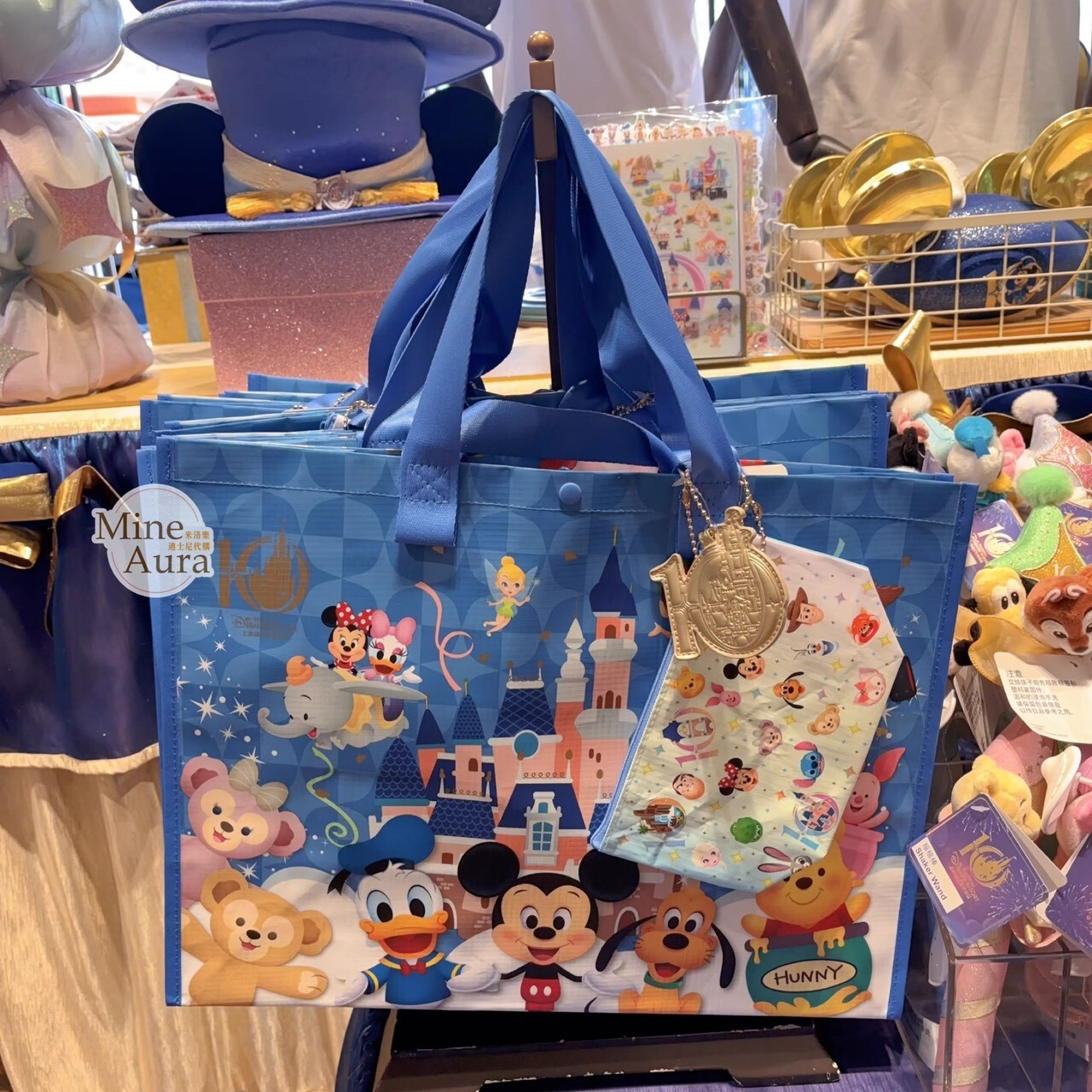 10歲生日慶典 米奇 Mickey 與好友們 可愛系列 圖案 手提 環保袋 購物袋 附收納袋 -上海迪士尼樂園