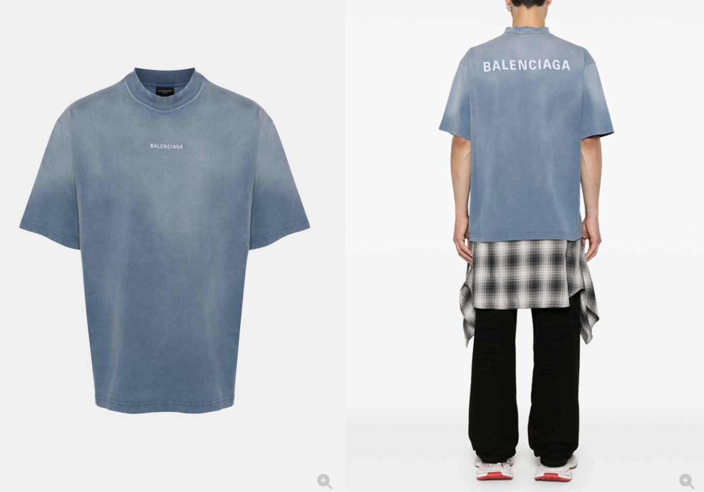 Balenciaga T-Shirt tee faded denim 764235