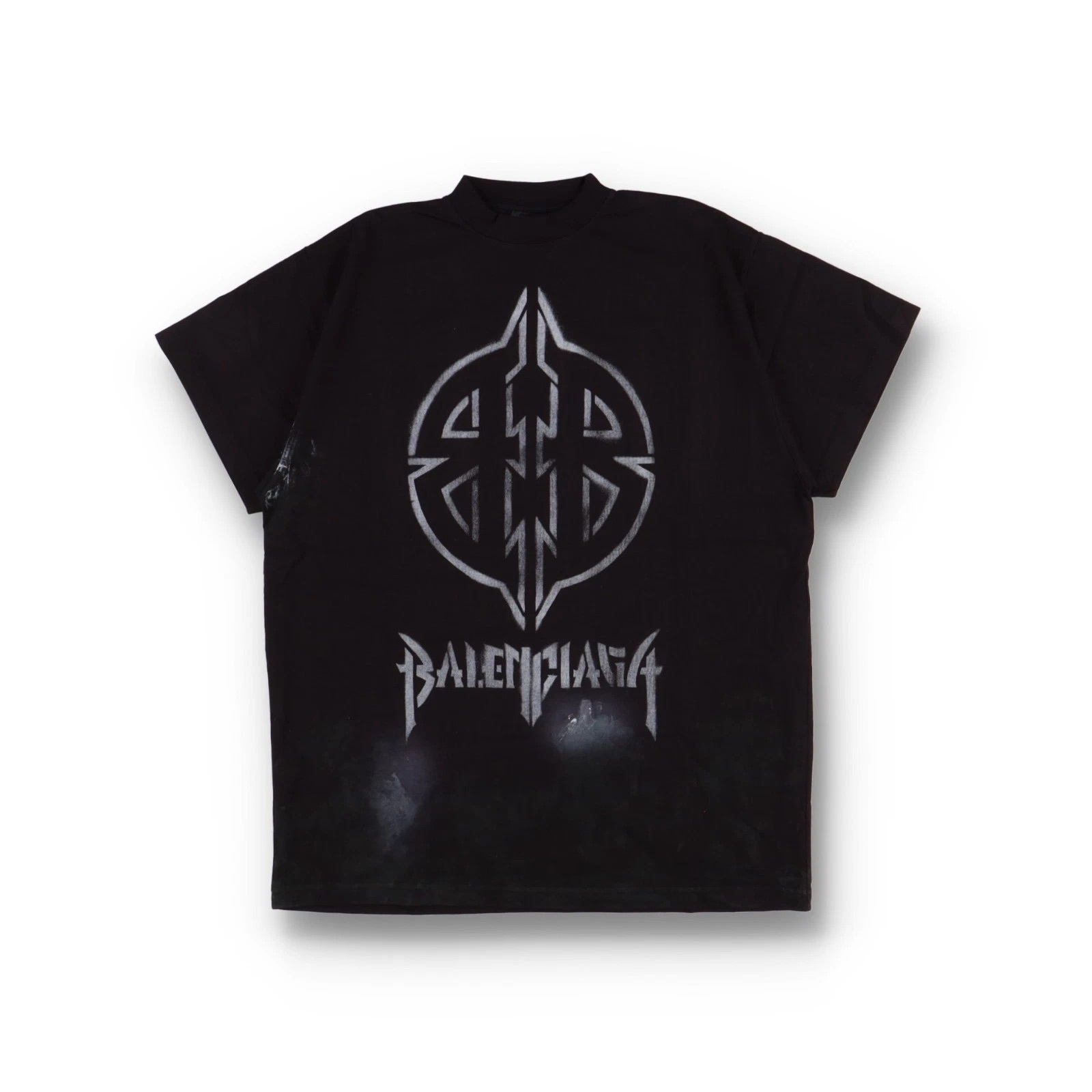 Balenciaga Metal BB Stencil T-Shirt tee black 790375