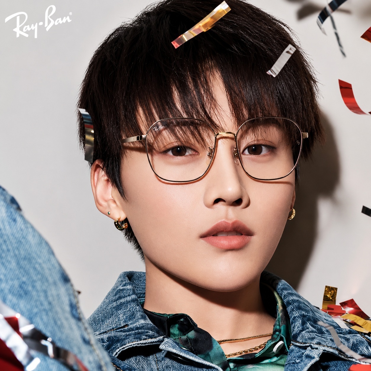 【RayBan】RB6490D 3094-56mm 金屬多邊框光學眼鏡♣(玫瑰金色)