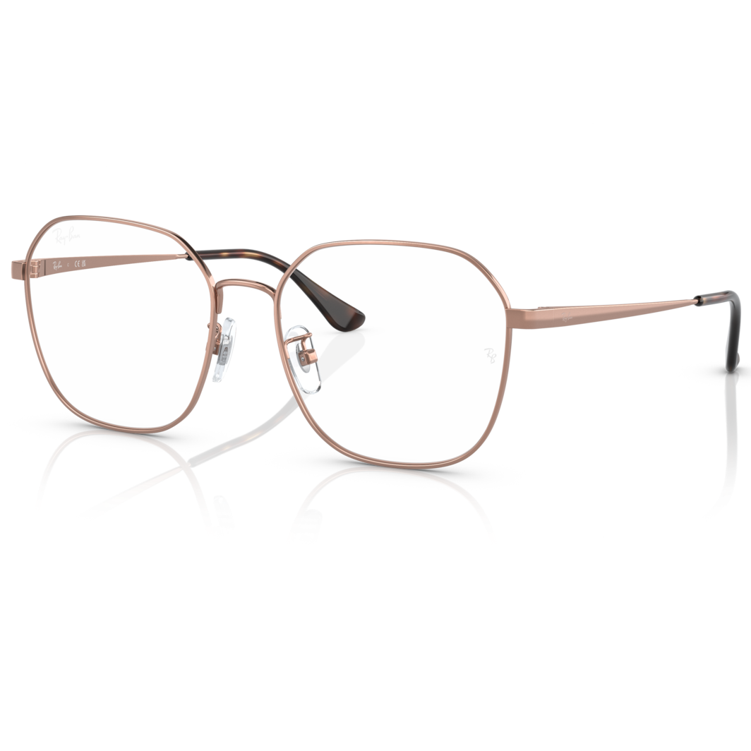 【RayBan】RB6490D 2943-56mm 金屬多邊框光學眼鏡♥(銅色)