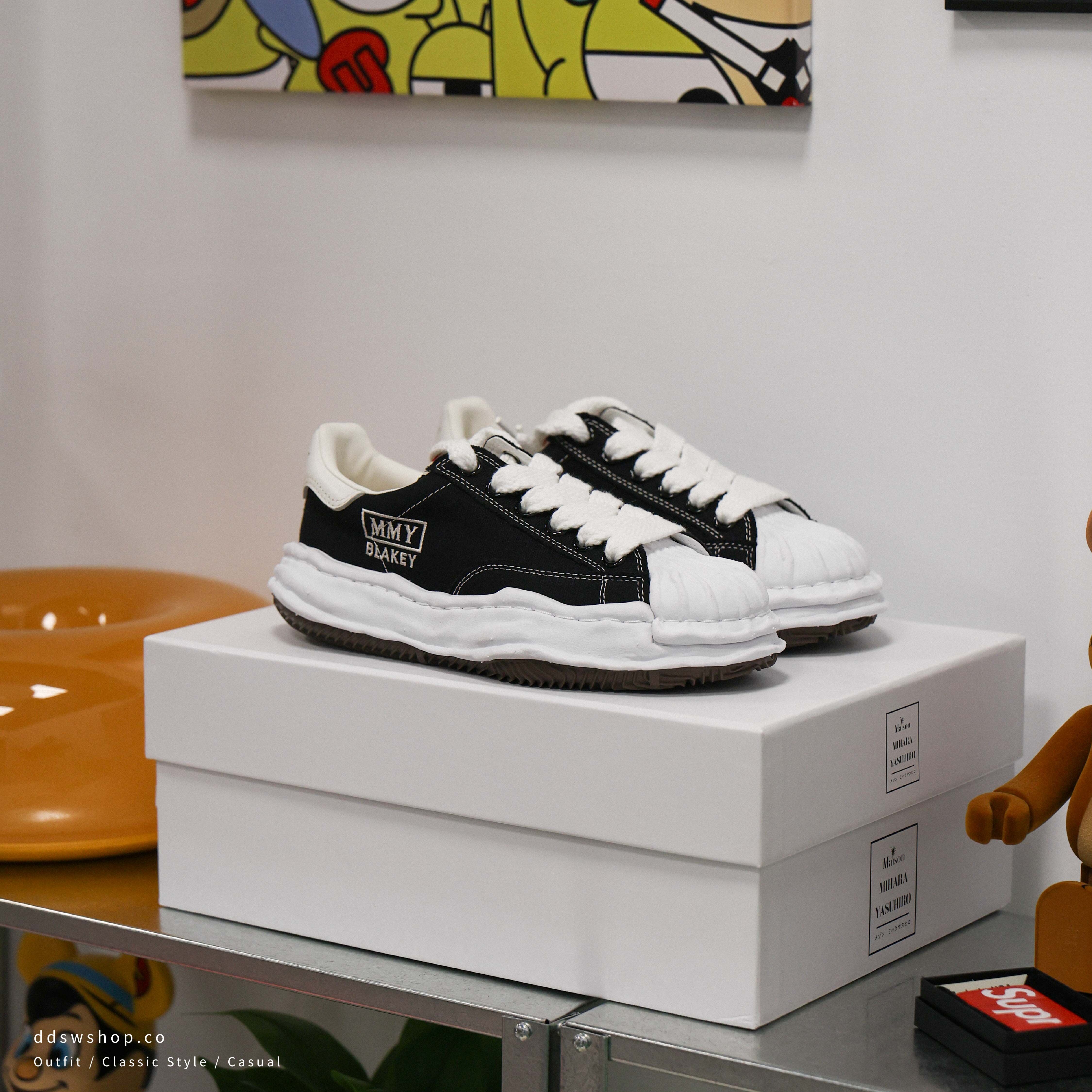 "代購" MAISON MIHARA YASUHIRO OG SOLE LOW 貝殼頭三原康裕MMY 黑白溶解鞋