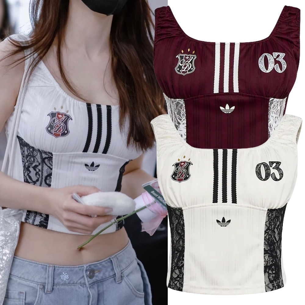 Adidas Originals 圓領無袖 背心 復古 蕾絲側邊 合身 女款 [KU4750]