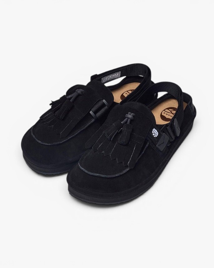 SHAKA MOC MULE TASSEL SUEDE BLACK 涼鞋