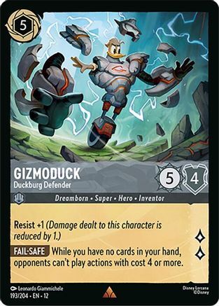 193/204·EN·12 Gizmoduck - Duckburg Defender (Rare)