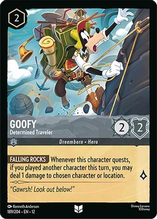 189/204·EN·12 Goofy - Determined Traveler (Uncommon)