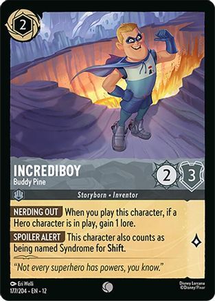 177/204·EN·12 Incrediboy - Buddy Pine (Common)
