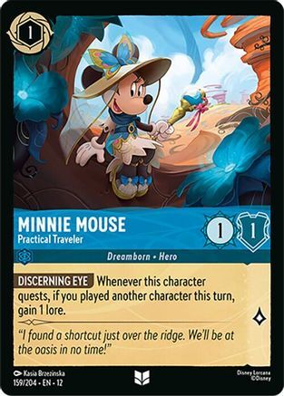 159/204·EN·12 Minnie Mouse - Practical Traveler (Uncommon)