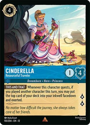 155/204·EN·12 Cinderella - Resourceful Traveler (Rare)