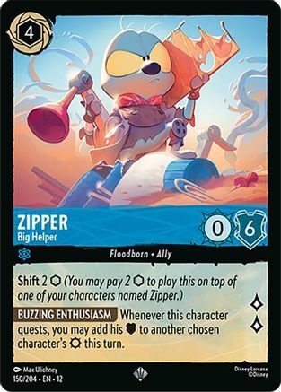 150/204·EN·12 Zipper - Big Helper (Super Rare)