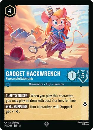 145/204·EN·12 Gadget Hackwrench - Resourceful Mechanic (Super Rare)