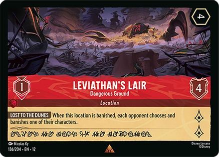 136/204·EN·12 Leviathan's Lair - Dangerous Ground (Rare)