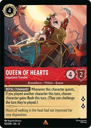 122/204·EN·12 Queen of Hearts - Impatient Traveler (Rare)