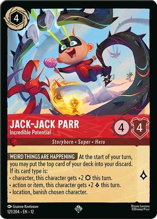 121/204·EN·12 Jack-Jack Parr - Incredible Potential (Super Rare)