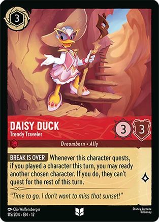 115/204·EN·12 Daisy Duck - Trendy Traveler (Uncommon)
