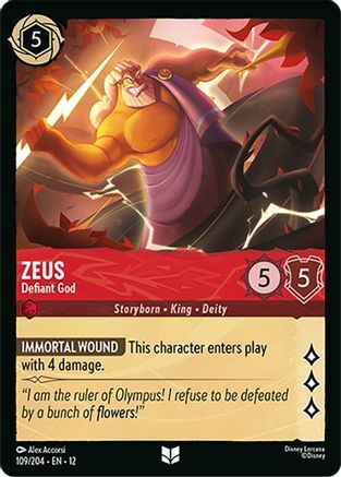 109/204·EN·12 Zeus - Defiant God (Uncommon)
