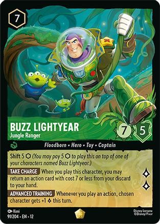 91/204·EN·12 Buzz Lightyear - Jungle Ranger (Legendary)