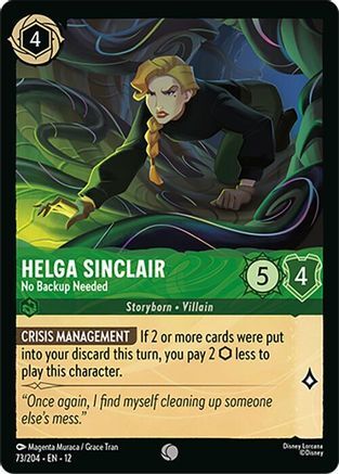 73/204·EN·12 Helga Sinclair - No Backup Needed (Common)