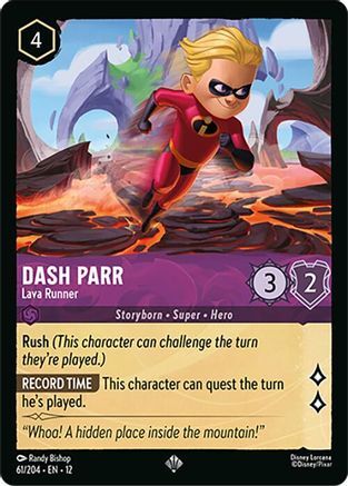 61/204·EN·12 Dash Parr - Lava Runner (Super Rare)