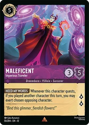 55/204·EN·12 Maleficent - Imperious Traveler (Rare)