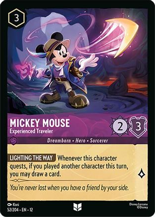 52/204·EN·12 Mickey Mouse - Experienced Traveler (Uncommon)