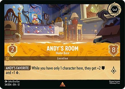 34/204·EN·12 Andy's Room - Home Base (Rare)