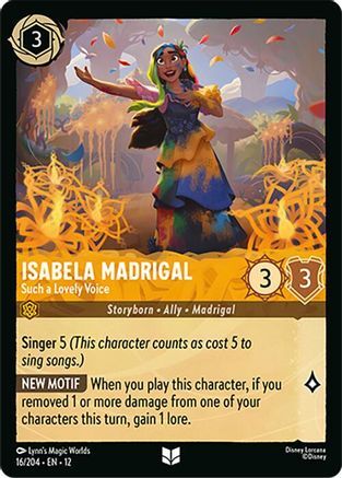 16/204·EN·12 Isabela Madrigal - Such a Lovely Voice (Uncommon)