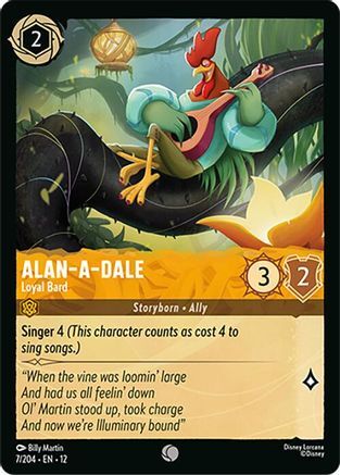 7/204·EN·12 Alan-a-Dale - Loyal Bard (Common)