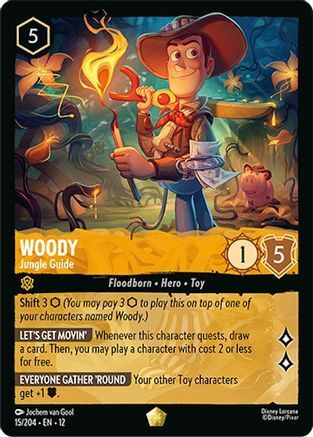 15/204·EN·12 Woody - Jungle Guide (Legendary)