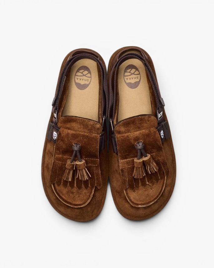 SHAKA MOC MULE TASSEL SUEDE 25センチ SHAKA MOC MULE TASSEL SUEDE MARRON