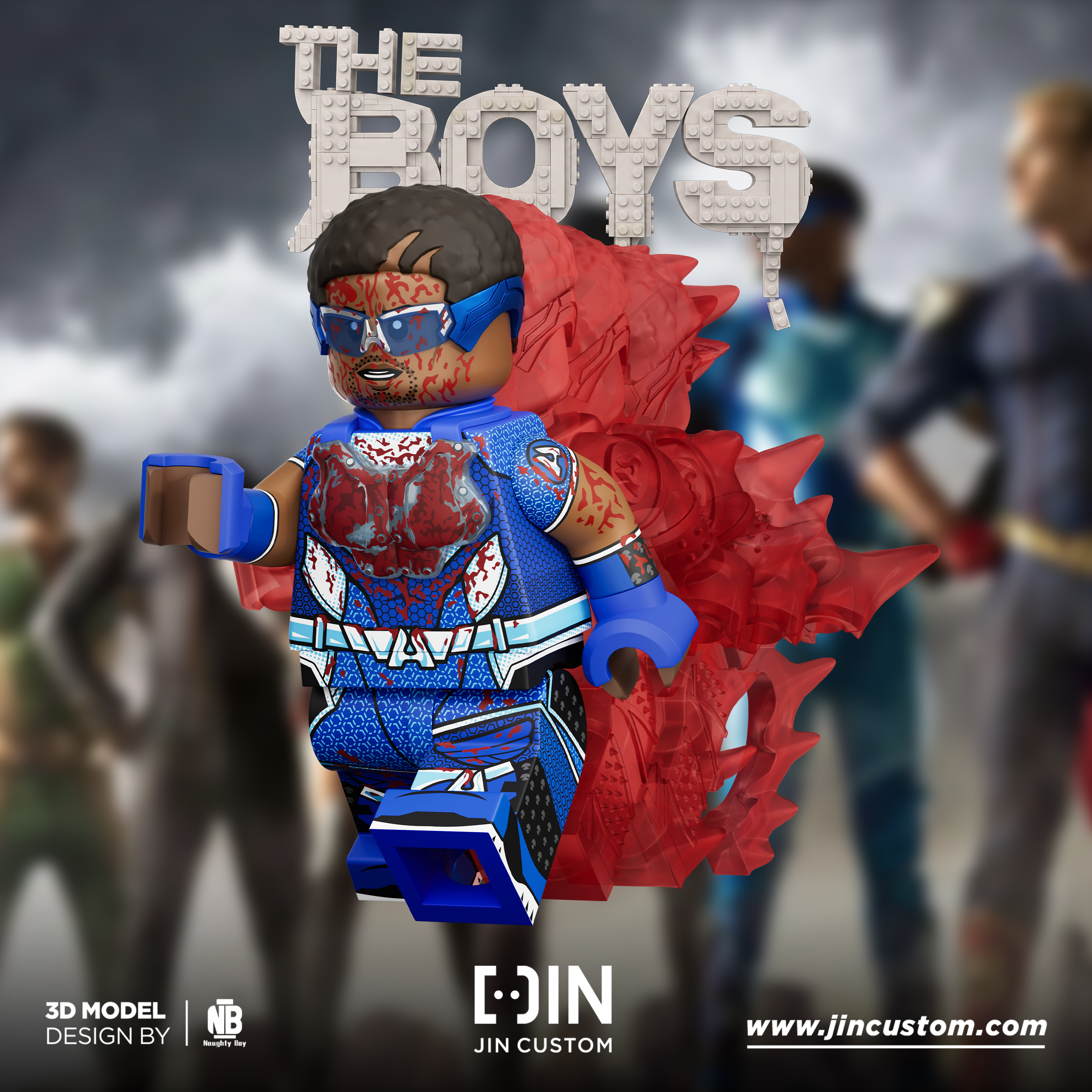 [Jin Custom][Preorder] The boys - A-Train (bloodstains Ver) [PADprinted]