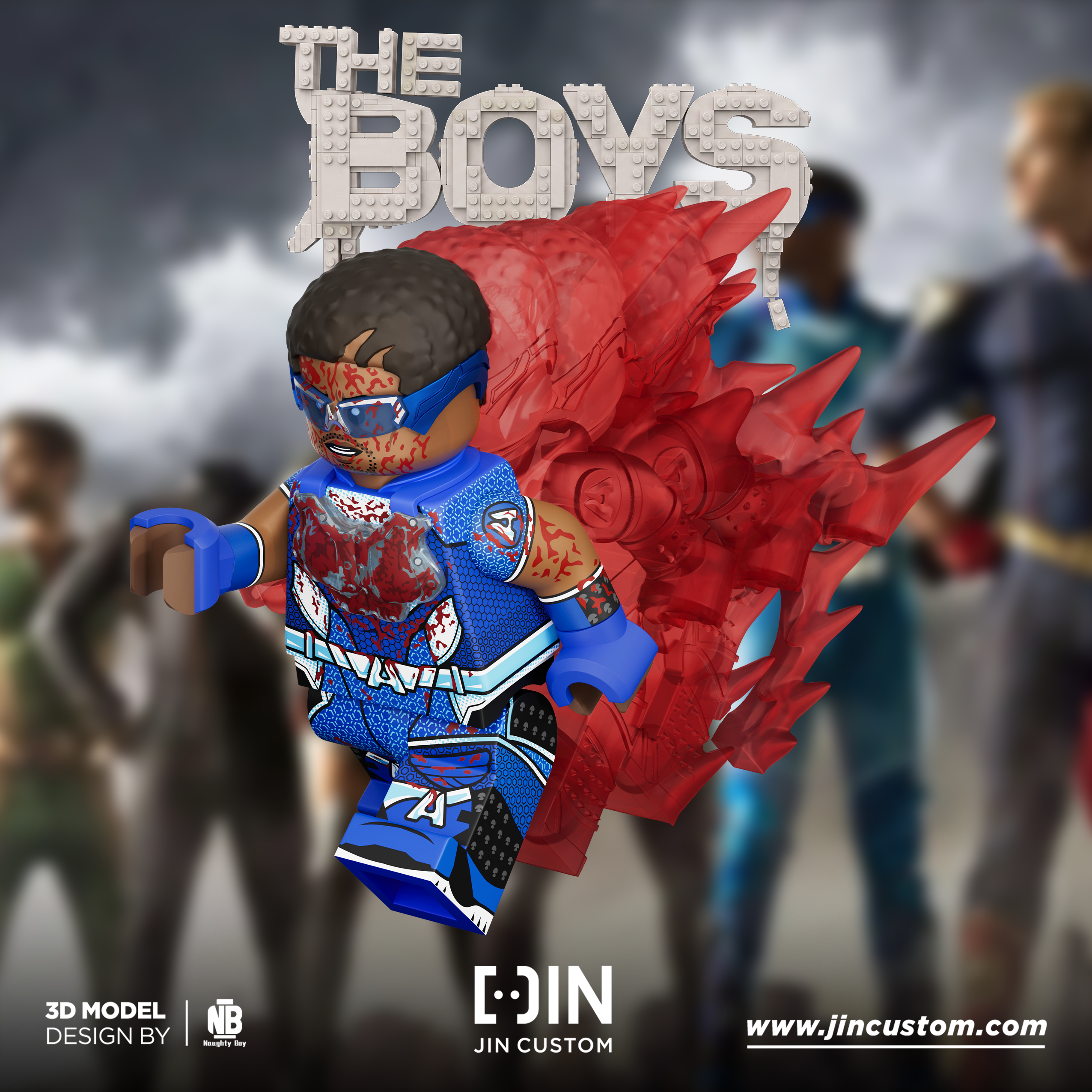 [Jin Custom][Preorder] The boys - A-Train (bloodstains Ver) [PADprinted]
