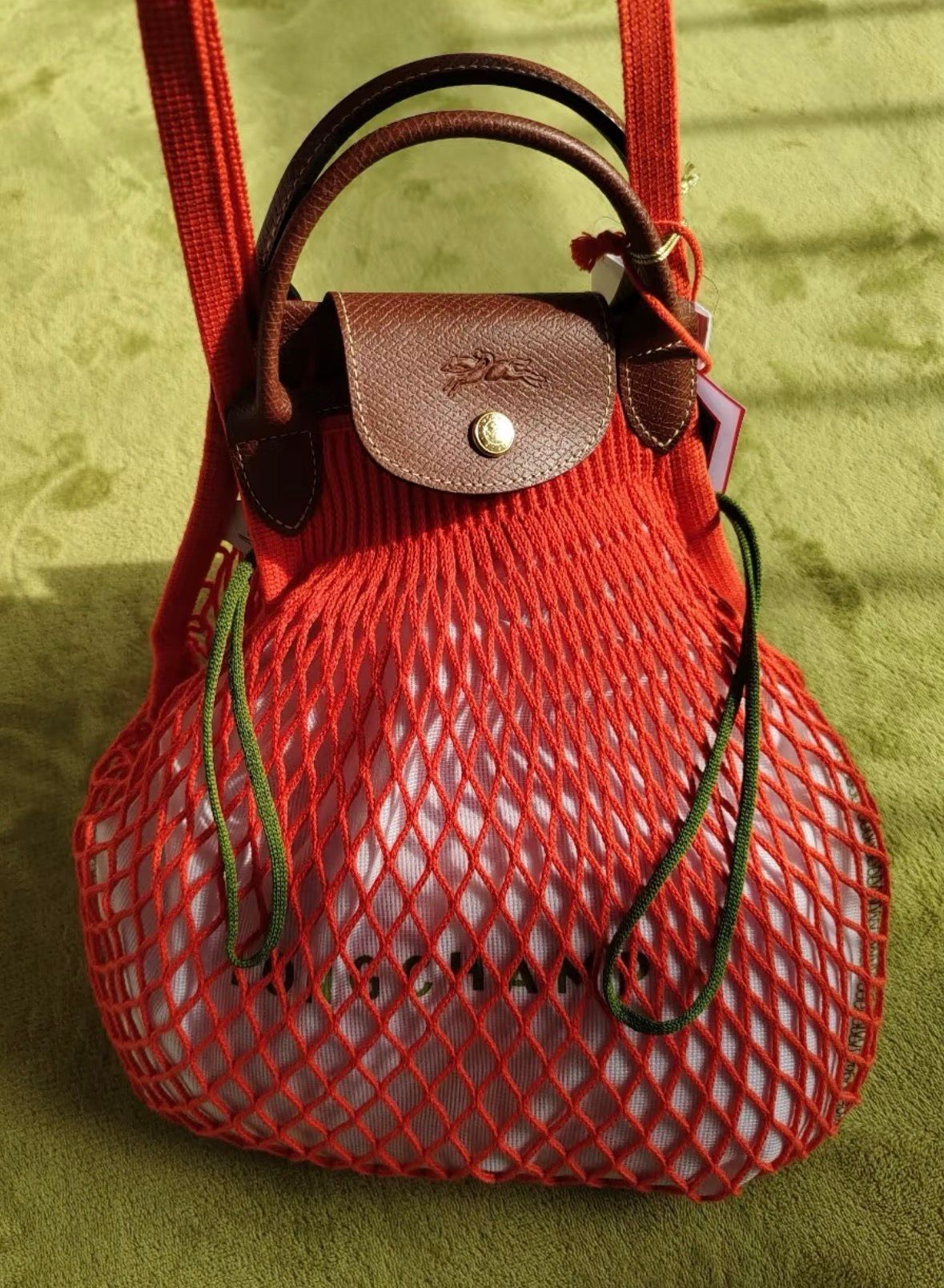 【預購】Longchamp H061790 網眼斜咩袋